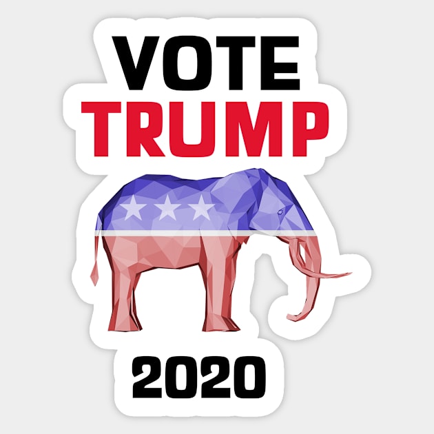 Vote Trump 2020 Sticker by mikepod